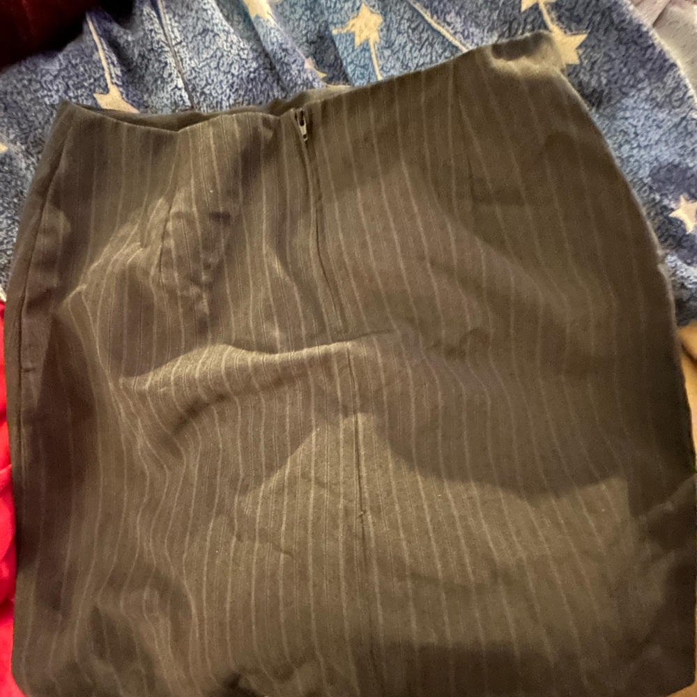 Source Unknown Black Pinstripe Pencil Skirt
